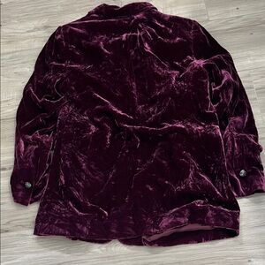 Etcetera Deep Burgundy Velvet Blazer
